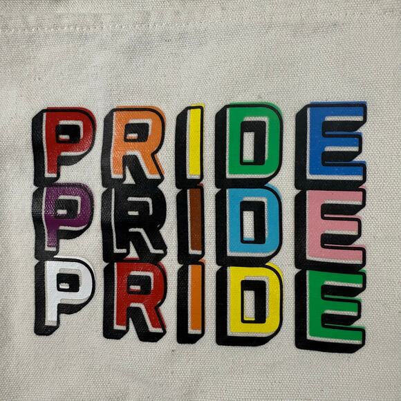 Pride Canvas Tote Bag Washable Reusable Grocery Book Bag LGBTQ+ Multicolor - Picture 4 of 4